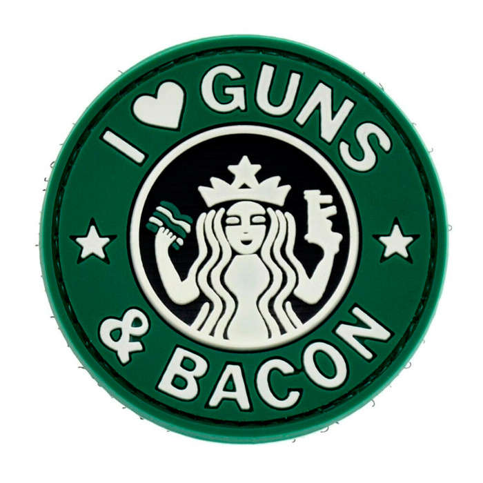 TacSpec "I Love Guns and Bacon" PVC Velcro Patch