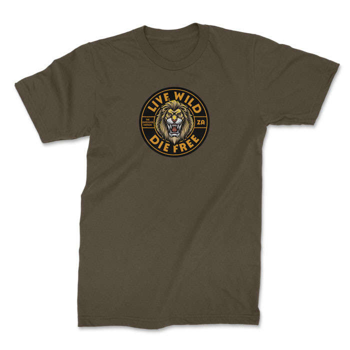 TON "Live Wild Die Free" Unisex Premium T-Shirt - OD 2XL