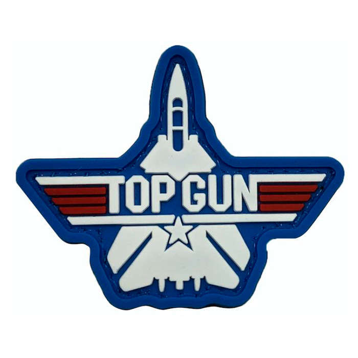 TacSpec "Top Gun Fighter Jet" PVC Velcro Patch - Blue/White
