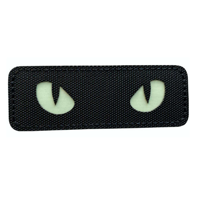 Tacspec "Cat Eyes - Glow in the Dark" Laser-Cut Velcro Patch - Black