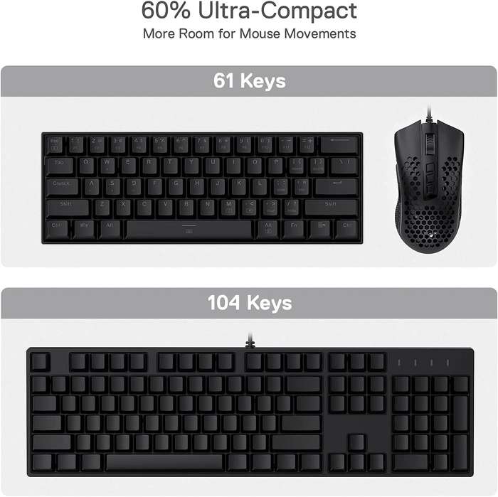 Redragon Dragonborn Wired 61-Key Mechanical Keyboard