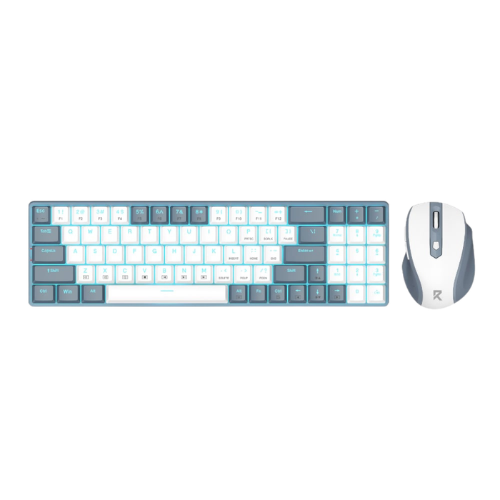 Redragon Wireless Keyboard and Mouse Combo  Grey/White - Red Switches