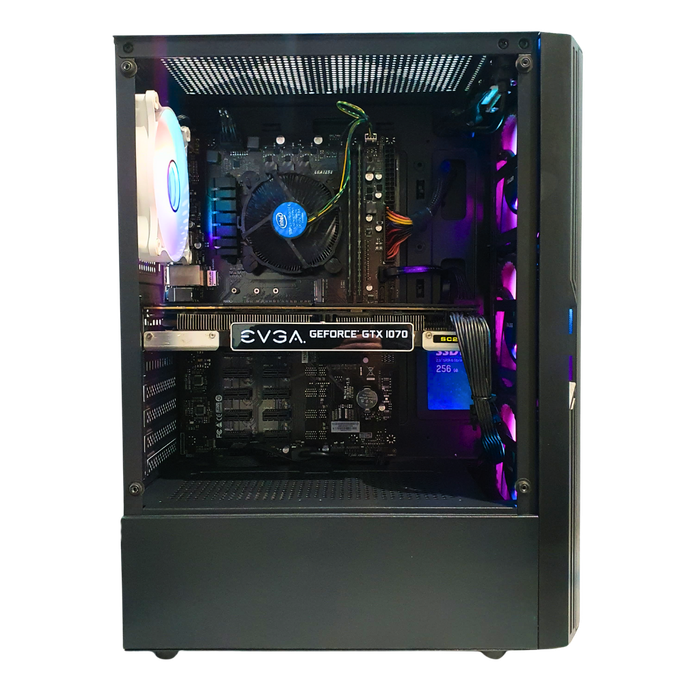 High-Performance Gaming PC  i5-9400F, GTX 1070 8GB, 16GB RAM, 256GB SSD  1080p/1440p Ready