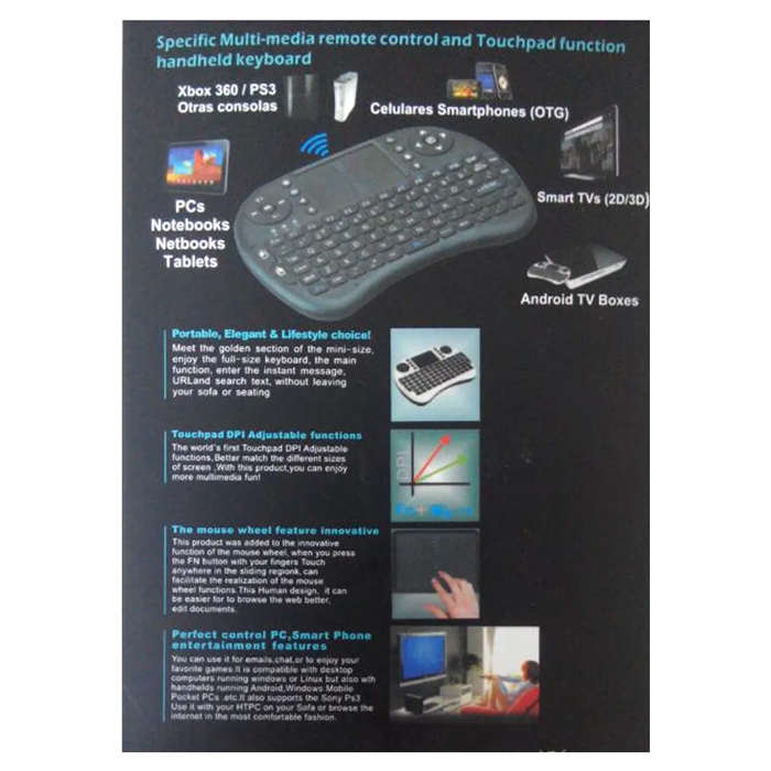 Backlight i8 Wireless Keyboard Air Mouse