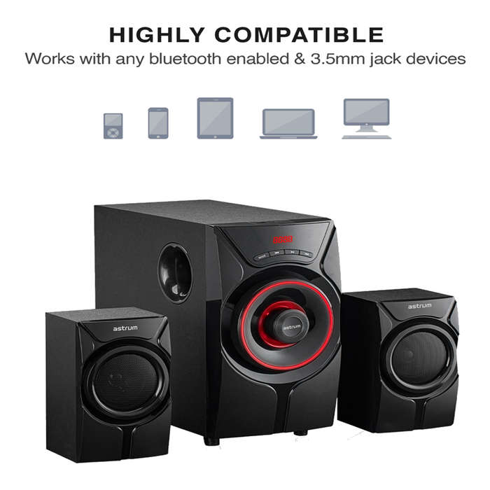 Astrum 70W 2.1CH LED Light Multimedia Wireless Speaker - SM410