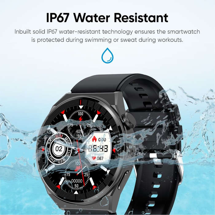 Astrum Smart Watch 1.52" HD IP67 with Call Sports HR BP Body Temp - MT25