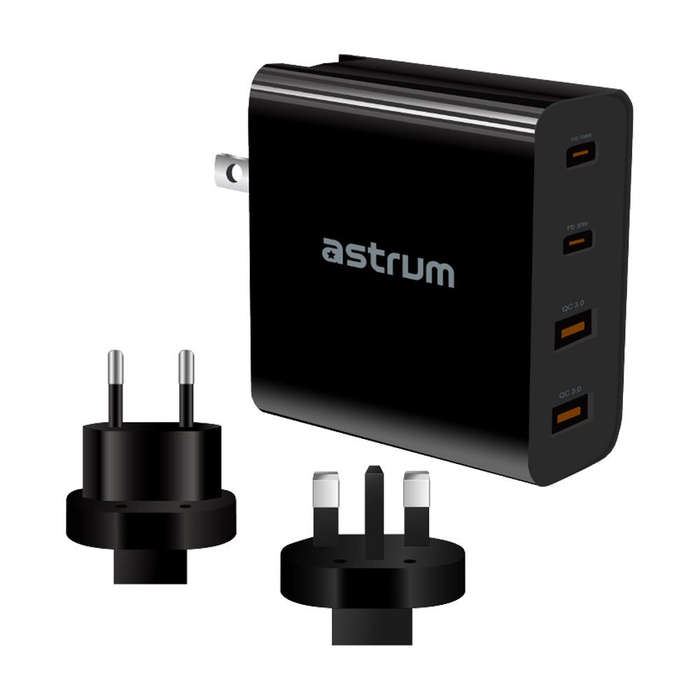 Astrum USB-C PD Dual USB Quick Travel Wall Charger 100W 3A - Pro PD100