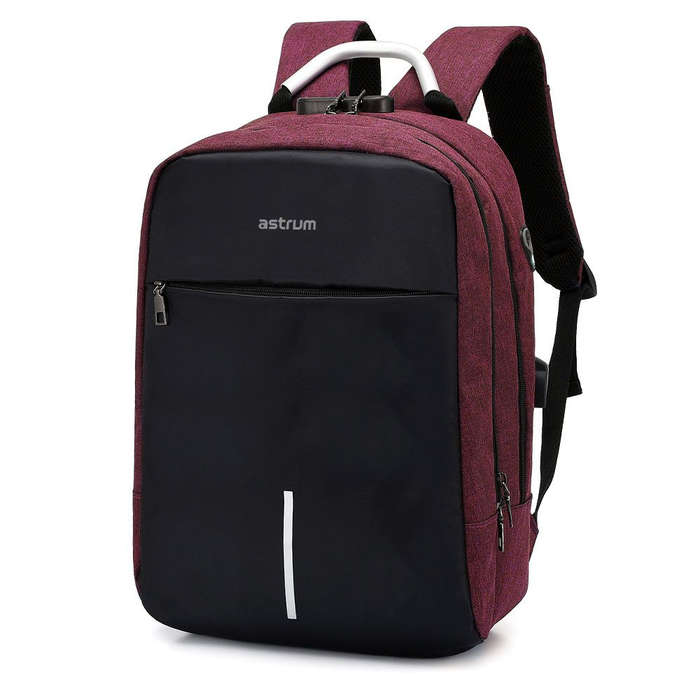Astrum 15" Oxford Laptop Backpack with Lock and USB Charging Port - LB220
