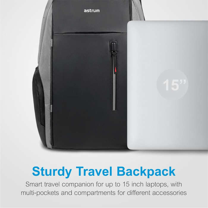 Astrum 15 Inch PU Laptop Backpack with USB Charging Port - LB210