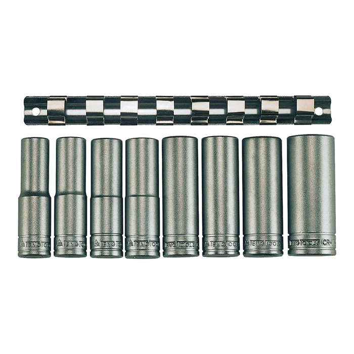 8 piece 1/2 inch Drive Clip/Deep Socket MM 6 Point M1208-6