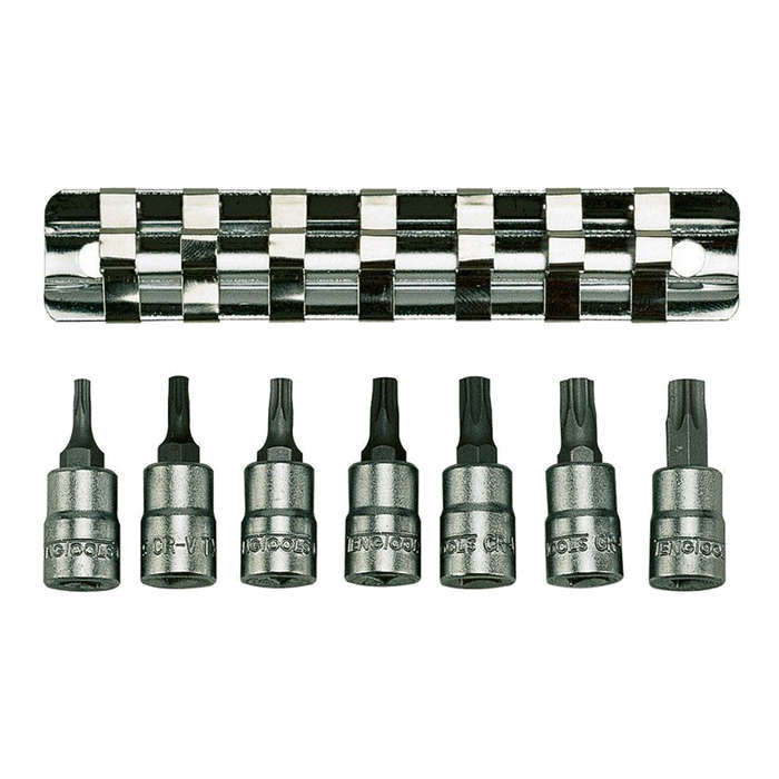 1/4" Drive Clip/TX Bit Socket Set, 7 Piece M1408TX