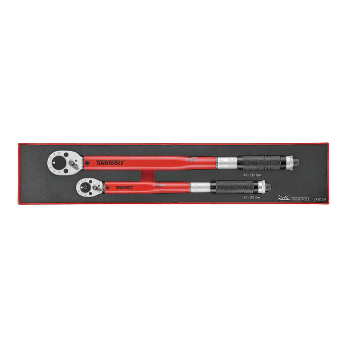 2 Piece Torque Wrench Set in EVA Covering 20-210NM TEX1238