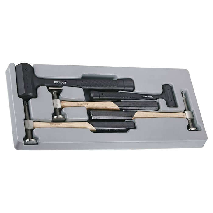 Teng Tools 5 Piece Body Working Hammer Set - TTPSAD, Silver