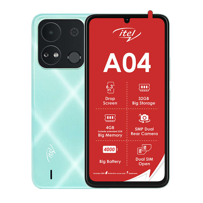 Itel A04 3G Dual Sim 32GB Vodacom Network Locked - Green
