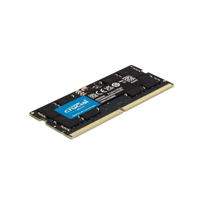 Crucial 8GB 5600MHz DDR5 SODIMM Laptop Memory - Black