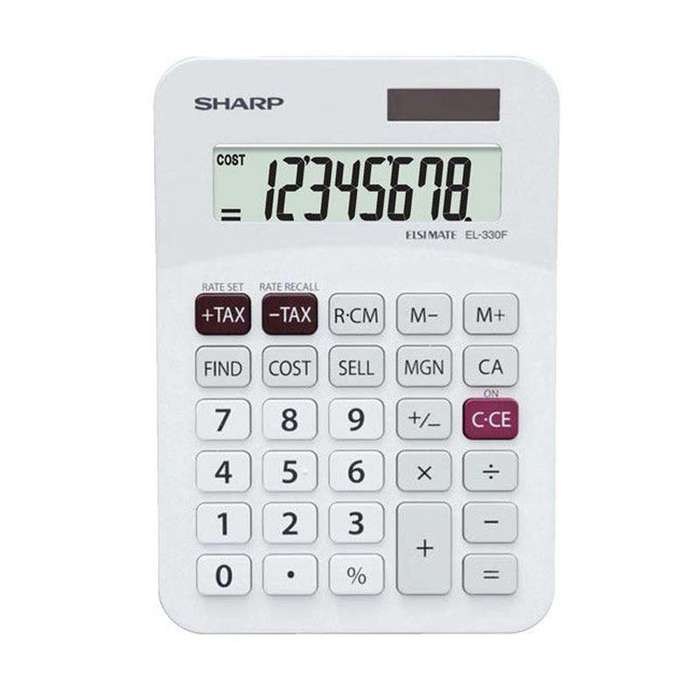 Sharp EL-330F Desktop Calculator - White