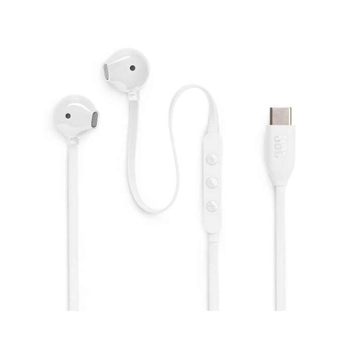 JBL Tune 305C USB-C Wired Hi-Res Earbuds - White