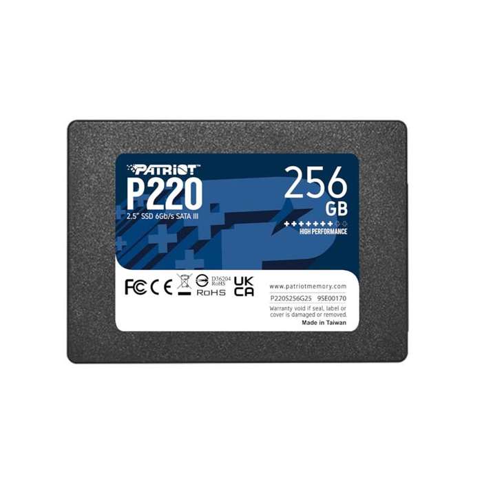 Patriot P220 2.5 inch  256GB SATA Solid State Drive - Black