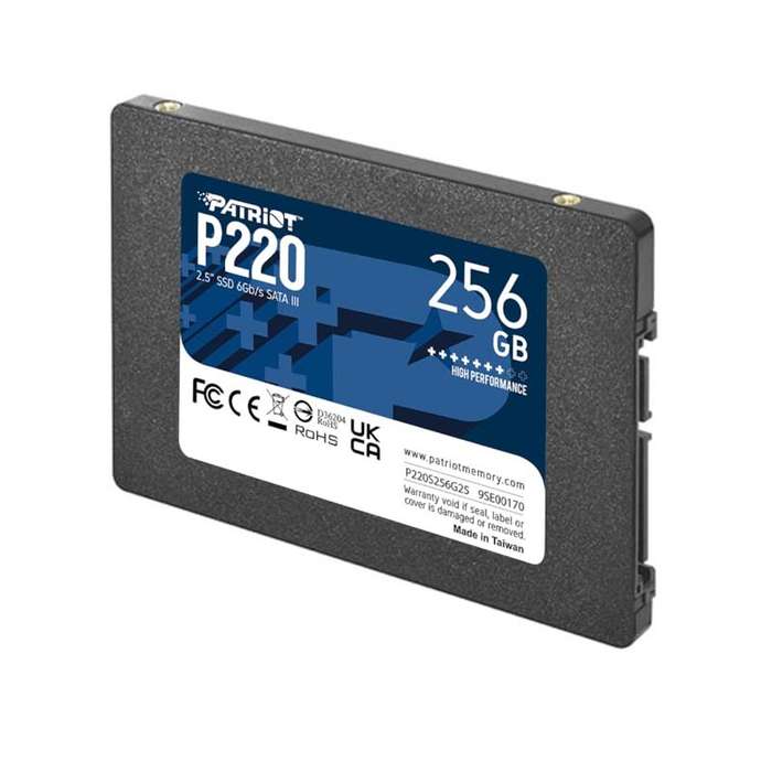 Patriot P220 2.5 inch  256GB SATA Solid State Drive - Black