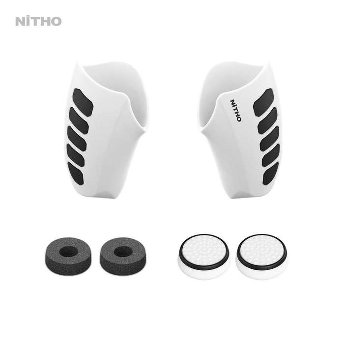 Nitho PS5 Gaming Kit Set of Enhancers for PS5 controllers - Black/White