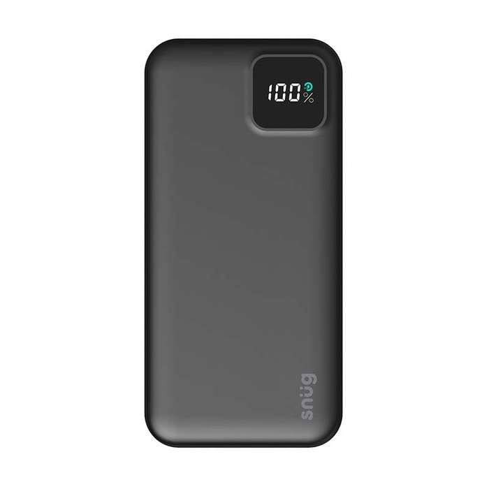 Snug 10000mAh Square Digital PD Powerbank - Black