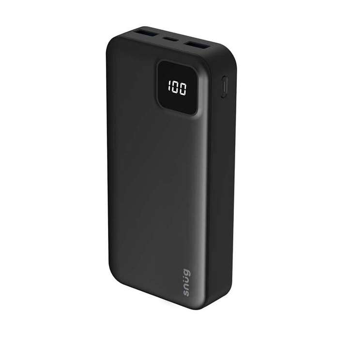 Snug 20000mAh Square Digital Powerbank - Black