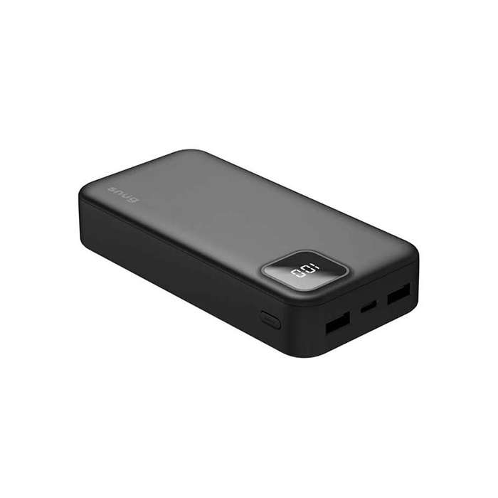 Snug 20000mAh Square Digital Powerbank - Black