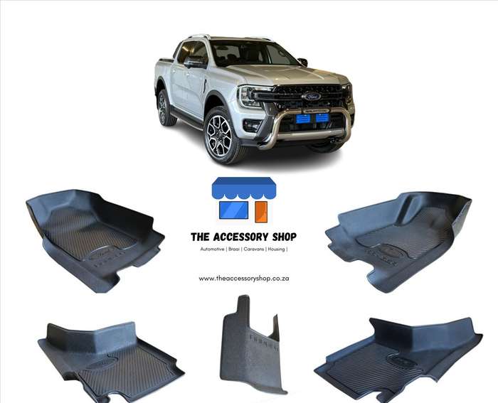 Ford Ranger Nex Gen Double &amp; Single cab Heavy Duty Moulded mats set 2023-