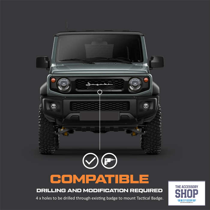 Suzuki Jimny Tactical Badge (Matt Black) With or without Grill