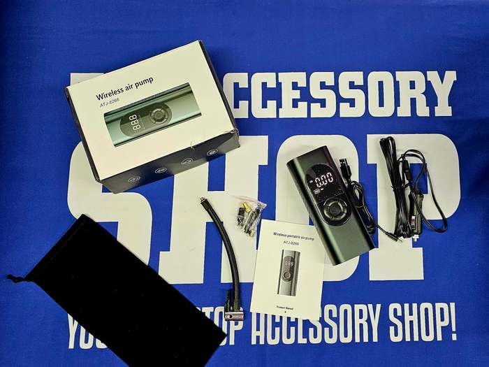 Air Compressor, wireless Handheld, light and power bank