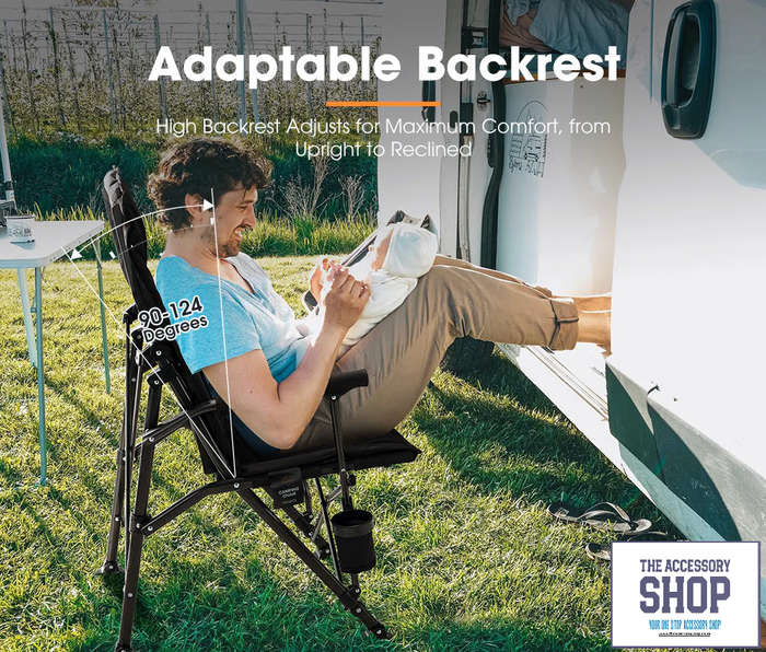 Camping Chair Luxury Folding Portable Thick Padding With Storage Bag- San Hima