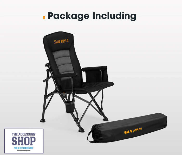 Camping Chair Luxury Folding Portable Thick Padding With Storage Bag- San Hima
