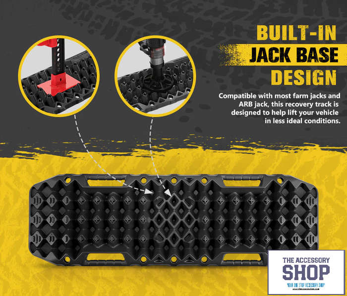 Recovery Tracks Sand Track with Jack Base 10Ton Red or Black (Pair)