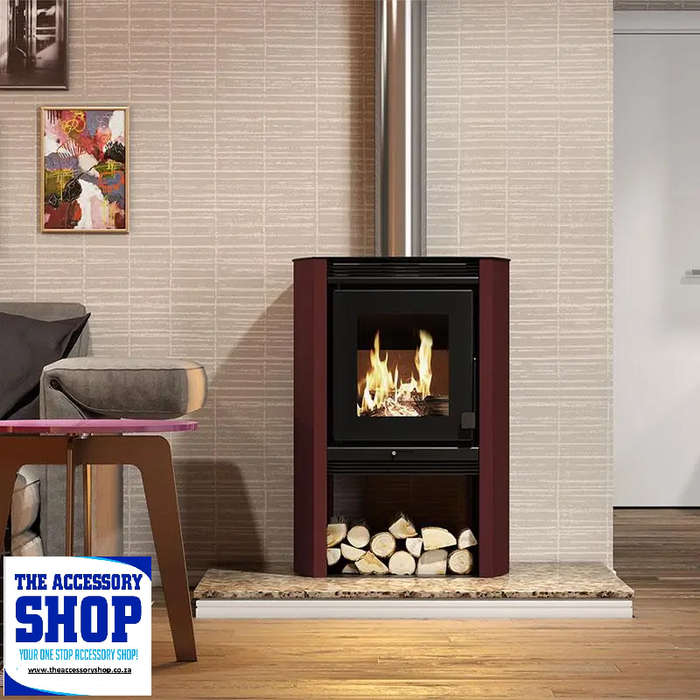 Fireplace Red Graphite 690 Metávila Dual Combustion Heater 8kw LK's