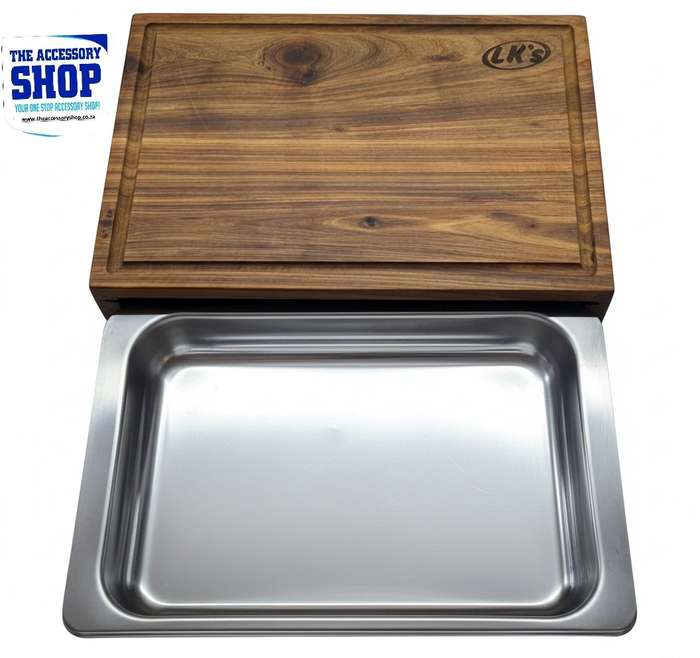 Cutting Board With Stainless Steel Tray LKs