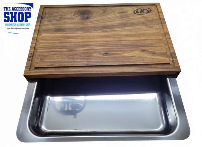 Cutting Board With Stainless Steel Tray LKs