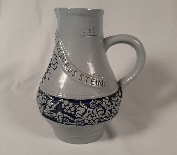 Stoneware Pitcher Jug - West German - Cobalt blue  .5 lit