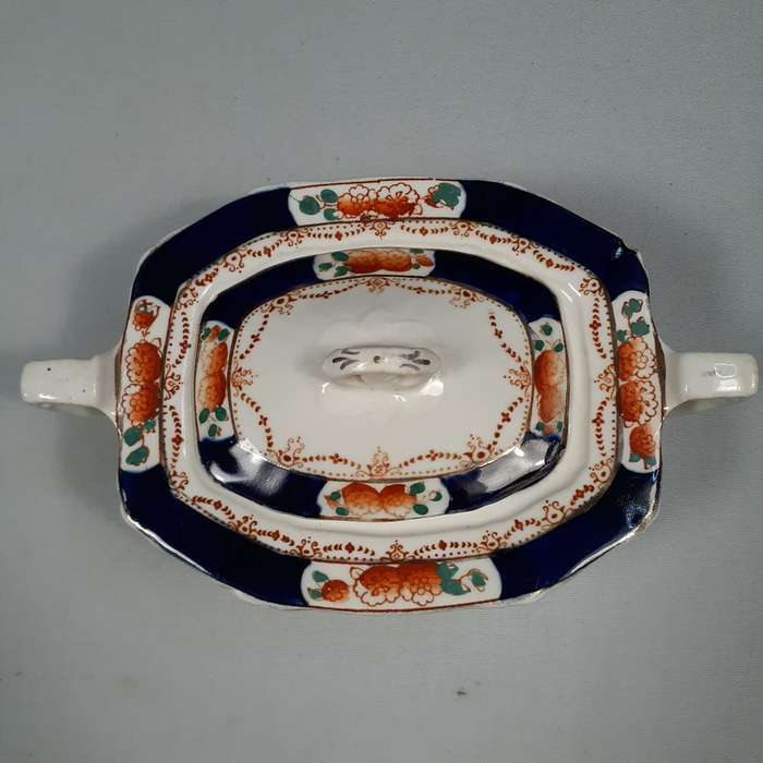 Sample miniature Lidded Bowl - sugar bowl - sweet bowl -Thomas Hughes Imperial Derby  1910 small