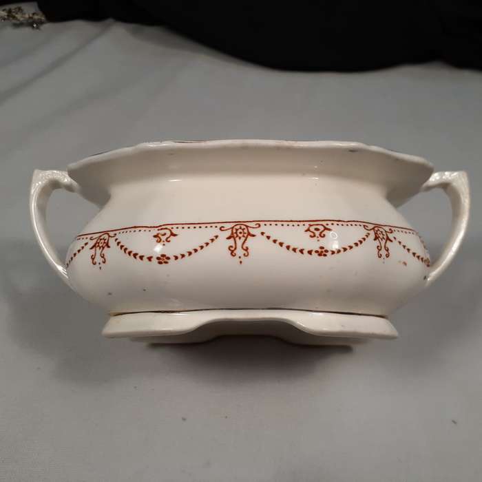 Sample miniature Lidded Bowl - sugar bowl - sweet bowl -Thomas Hughes Imperial Derby  1910 small