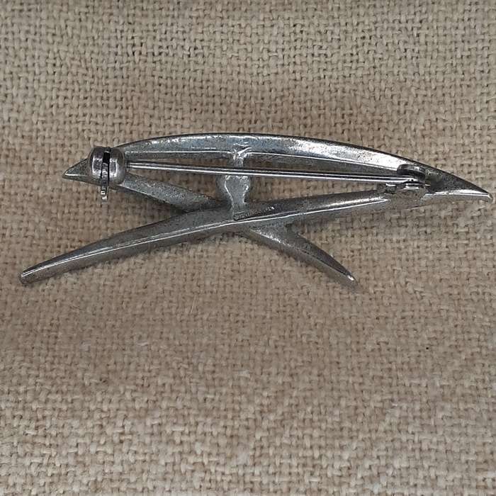 Stirling silver marcasite and pearl brooch