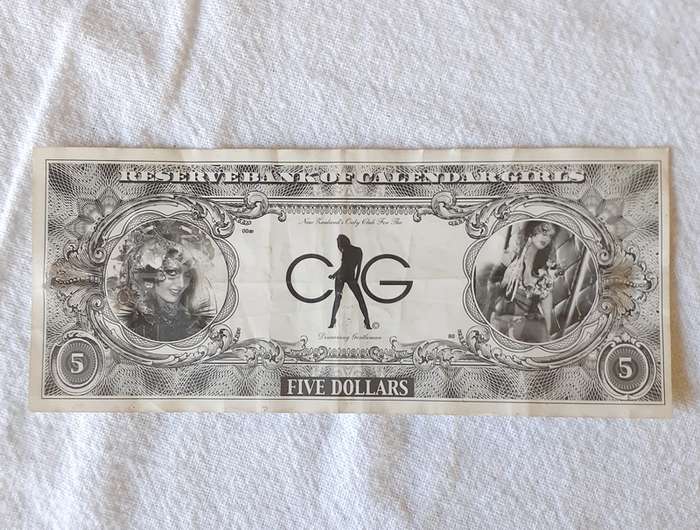 Playboy stripclub Calendar girl dollars money