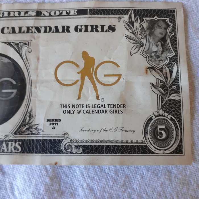 Playboy stripclub Calendar girl dollars money