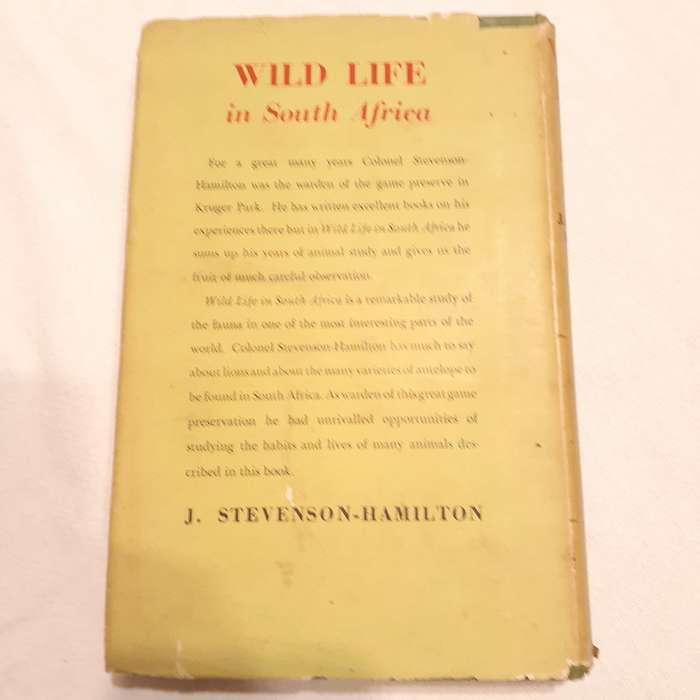 Wild Life in South Africa - J Stevenson-Hamilton - second ed 1950