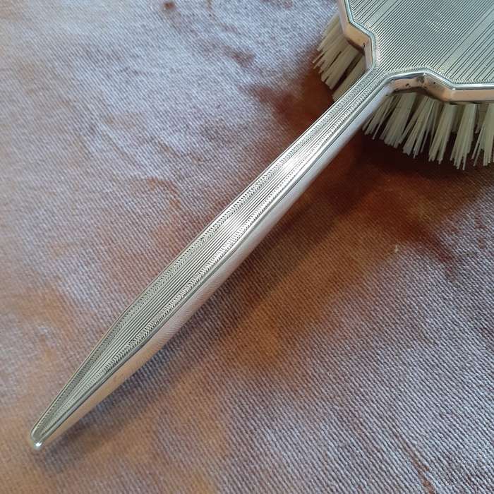 Silver Plated Deco Style vintage Hairbrush