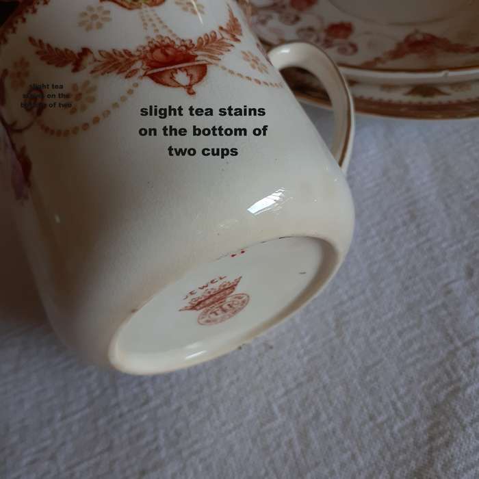 Tea Set Taylor and Kent Longton Florentine English Porcelain circa1900's Jewel Pattern