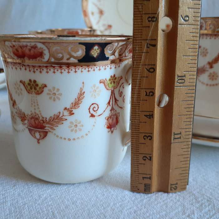 Tea Set Taylor and Kent Longton Florentine English Porcelain circa1900's Jewel Pattern