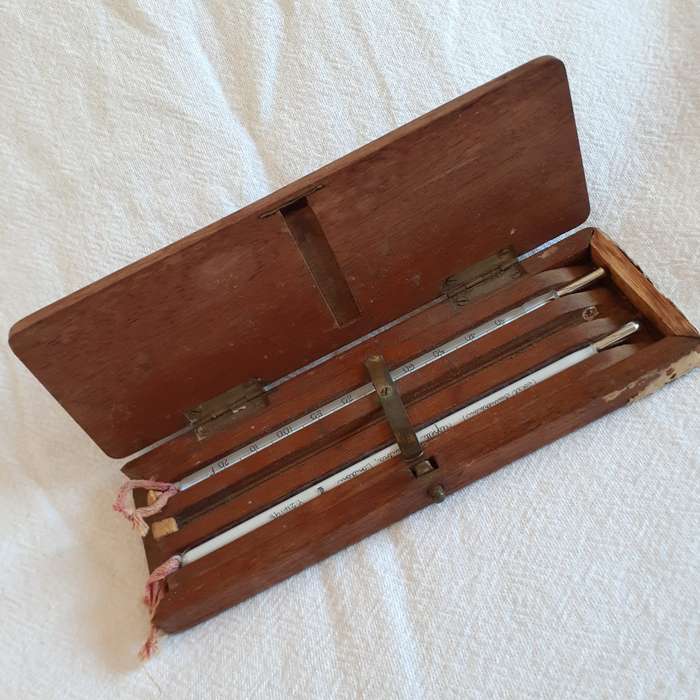 glass immersion thermometers F - 2 total negretti and zambra  early 20th cent.