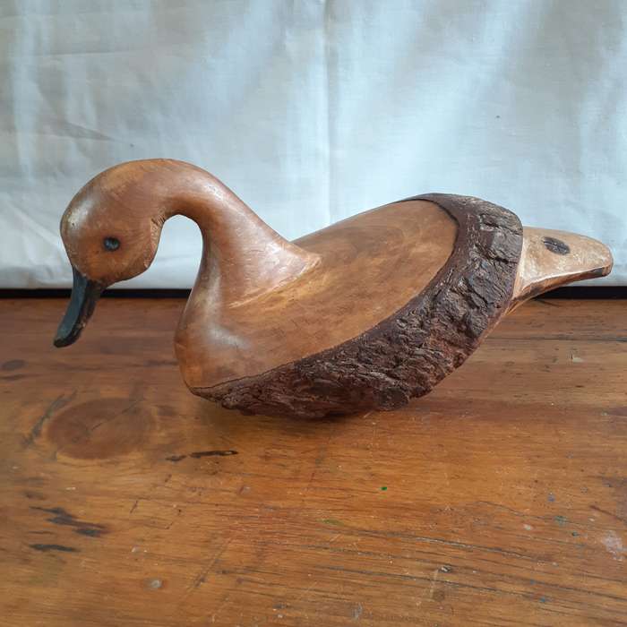 Wooden duck - hand carved  30 cms