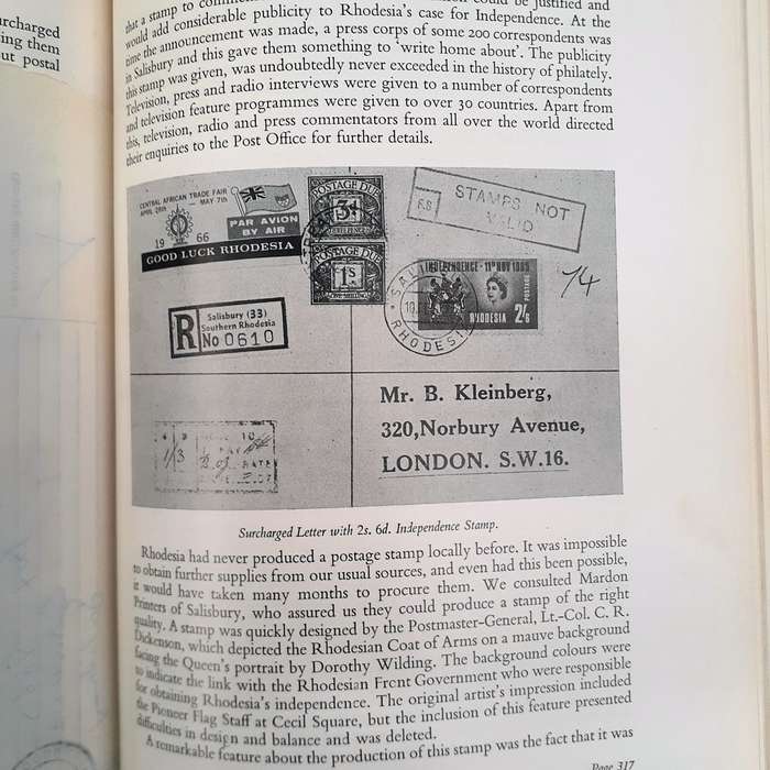 Rhodesia a Postal History  -  R C Smith - Printed in Rhodesia 1967?