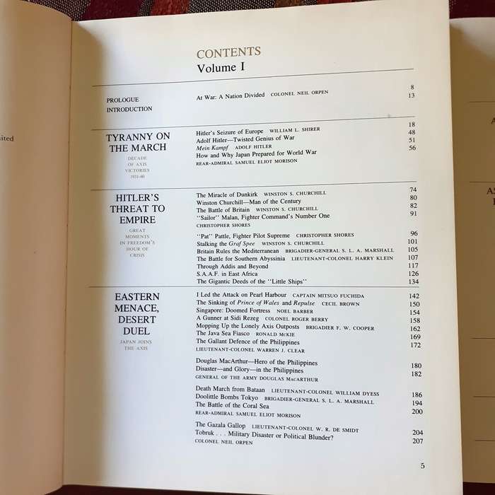 World War volume 1 and 11 Readers Digest Illustrated Story  Two Volumes